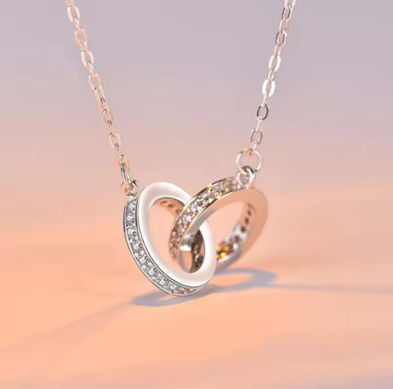 Double pendant necklace gold