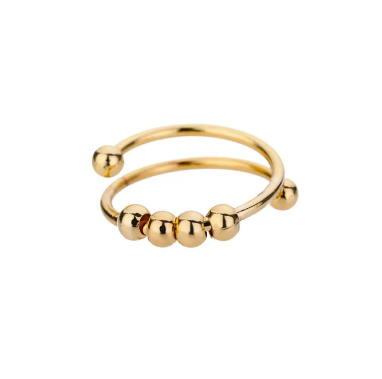 Gold band women anxiety ring