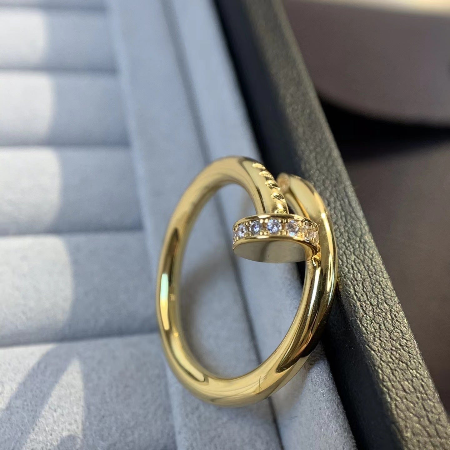 Gold nail ring with diamonds price