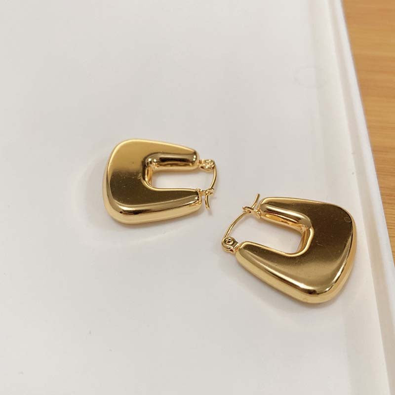 Square shape earrings for women gold