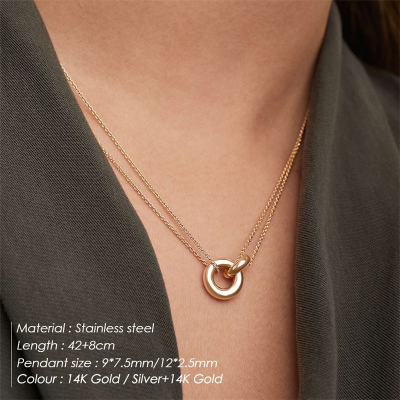 Linked Two-Tone round wheat Necklace™ - Jewelry Bay Store