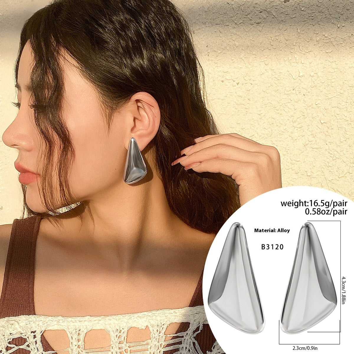 Lustrous Folds Statement Earrings - Jewelry Bay Store