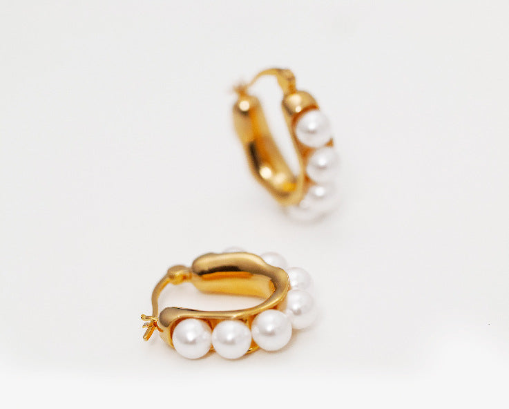 Retro U-shaped Pearl Earring™ - Jewelry Bay Store