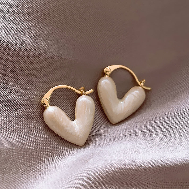 18k Gold-Plated Love Heart Hoop Earrings™ - Jewelry Bay Store