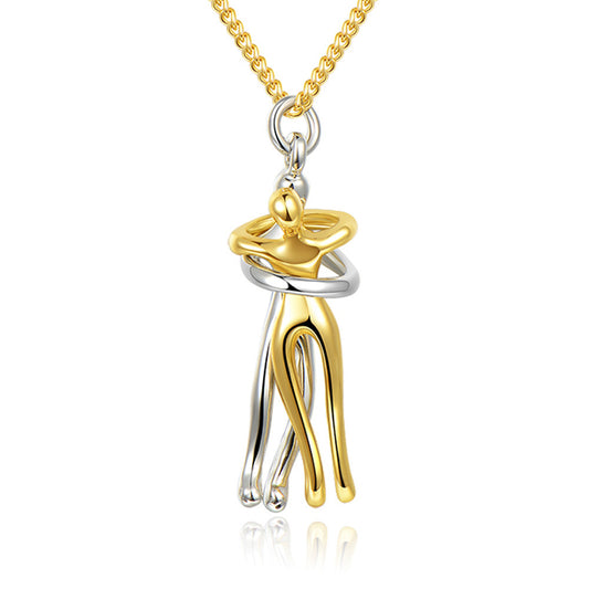 14K Gold Hug Necklace