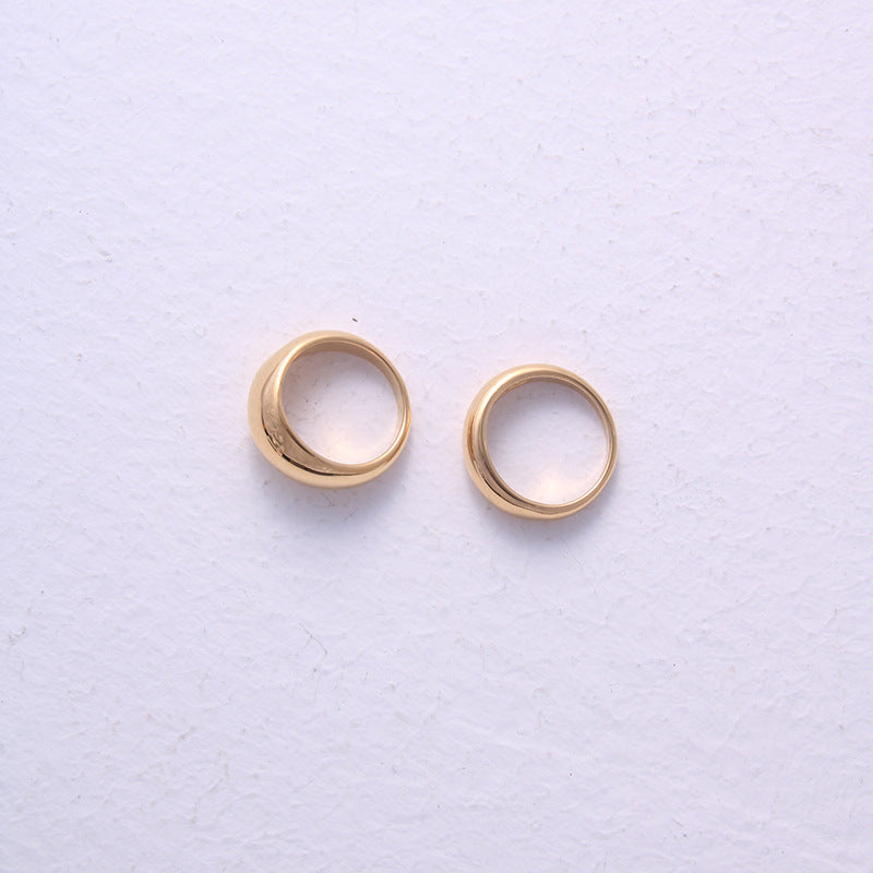 14k dainty medium gold ring for ladies