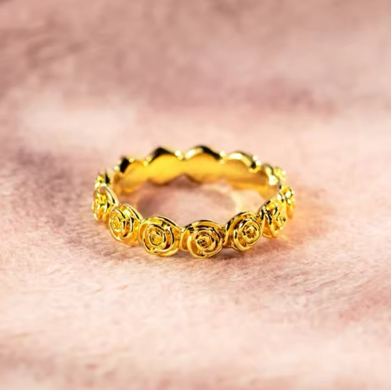 14k gold rose ring design