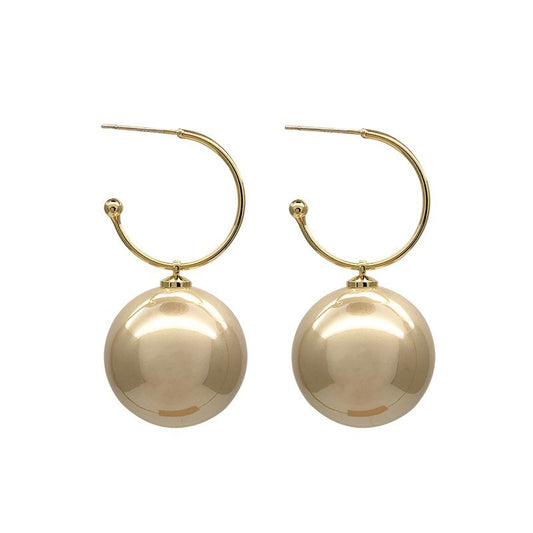 Gold-Circle Drop Dangle Pearl Earrings™ - Jewelry Bay Store