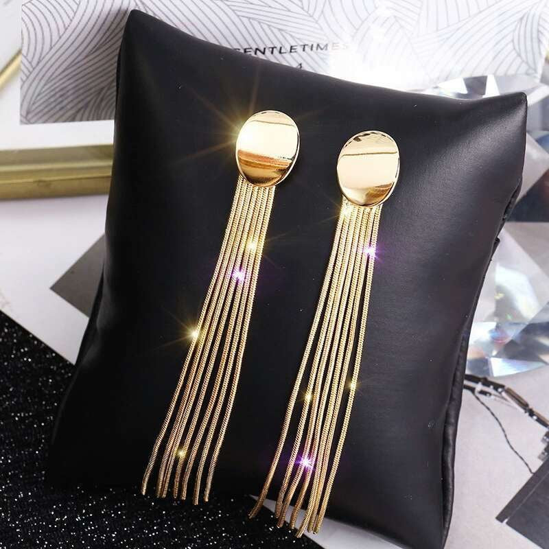 S925 Silver long tassel dangle drop earrings™ - Jewelry Bay Store