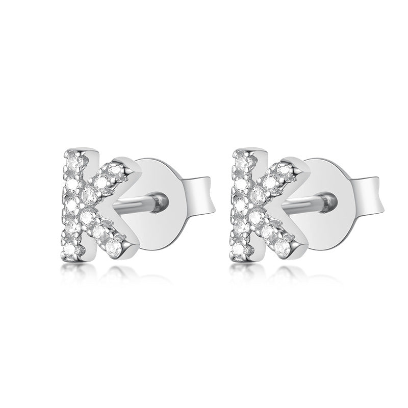 S925 Pure Silver 24 Letters Stud earrings™ - Jewelry Bay Store