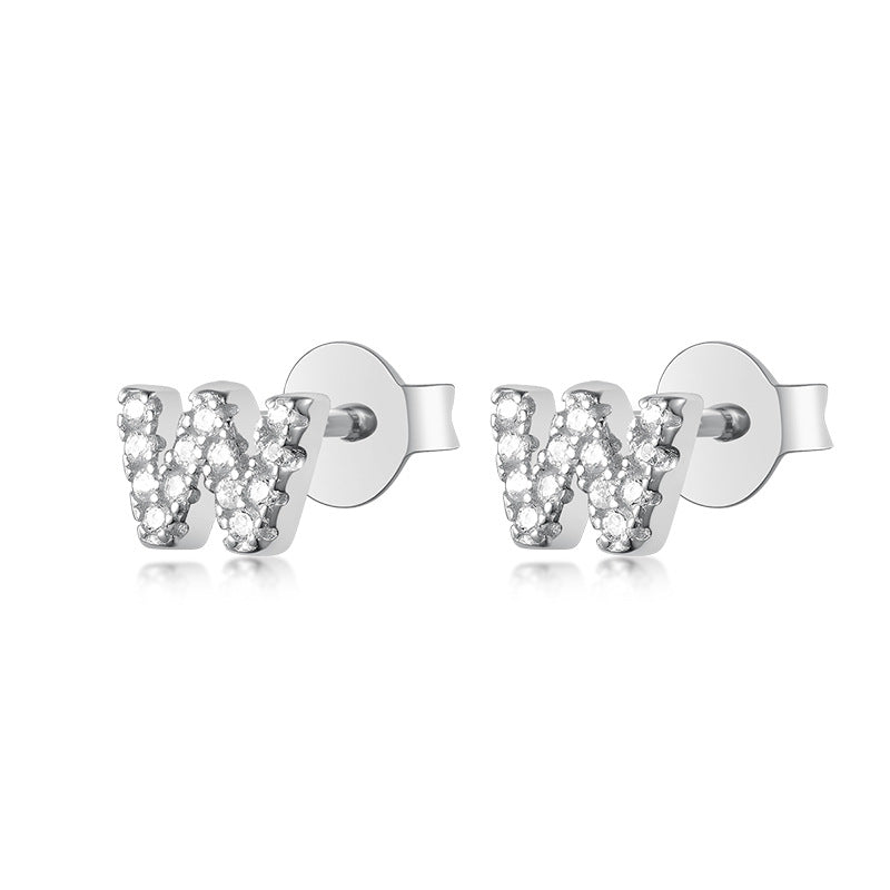 S925 Pure Silver 24 Letters Stud earrings™ - Jewelry Bay Store