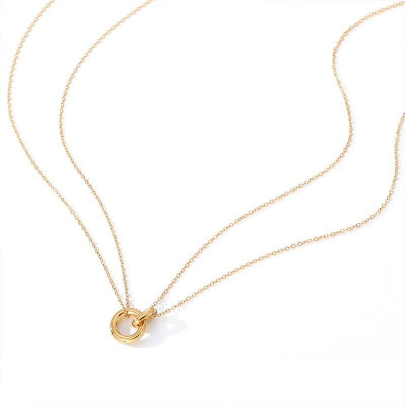 Linked Two-Tone round wheat Necklace™ - Jewelry Bay Store