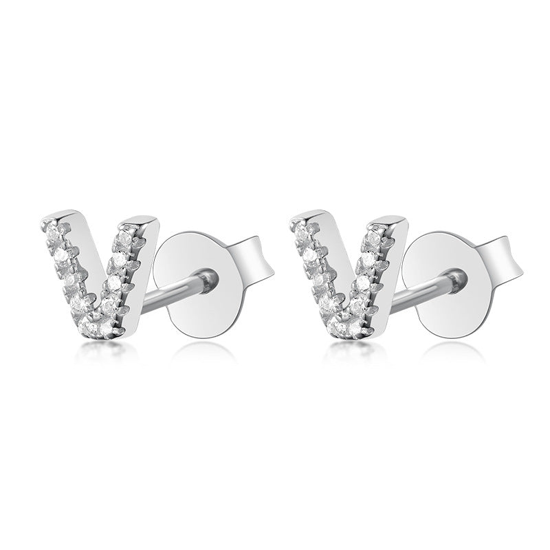 S925 Pure Silver 24 Letters Stud earrings™ - Jewelry Bay Store