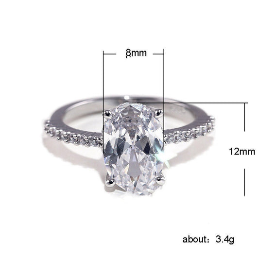 Zircon platinum engagement ring™ - Jewelry Bay Store