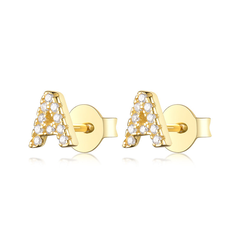 S925 Pure Silver 24 Letters Stud earrings™ - Jewelry Bay Store