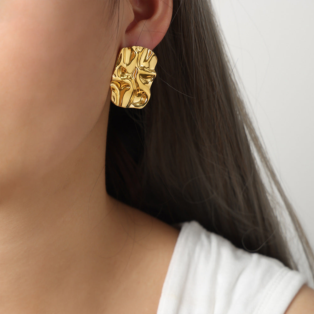 Rectangular Pleated Earrings™ - Jewelry Bay Store