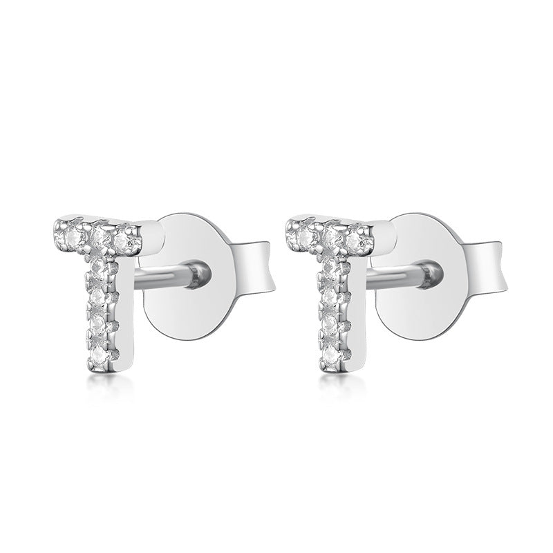 S925 Pure Silver 24 Letters Stud earrings™ - Jewelry Bay Store