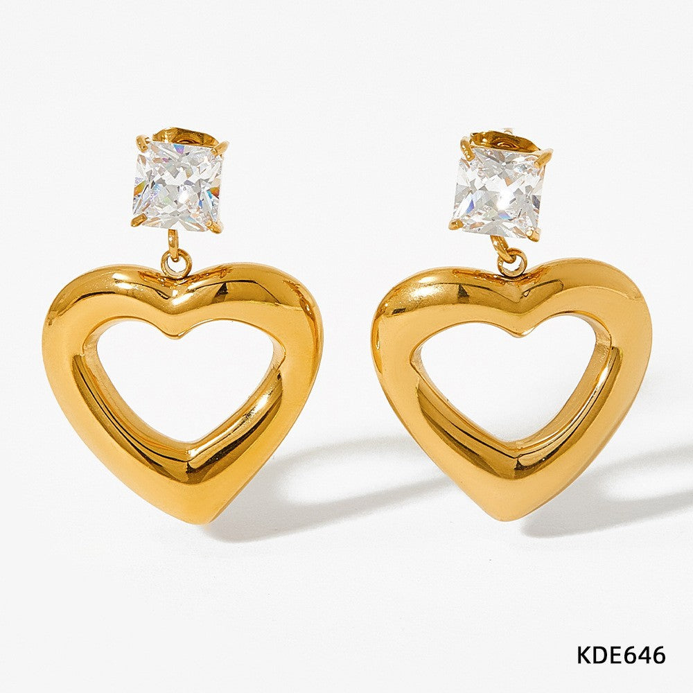 Heart-shaped Luxury Exaggerated Earrings™ - Jewelry Bay Store