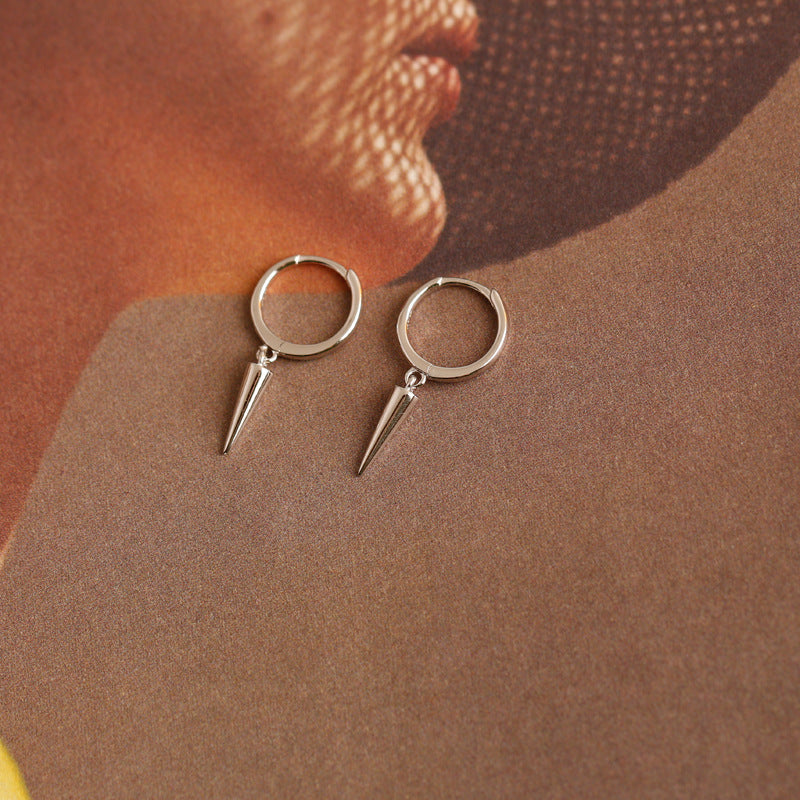 Minimalist Spikes Dangle Drop Hoop Earrings™ - Jewelry Bay Store