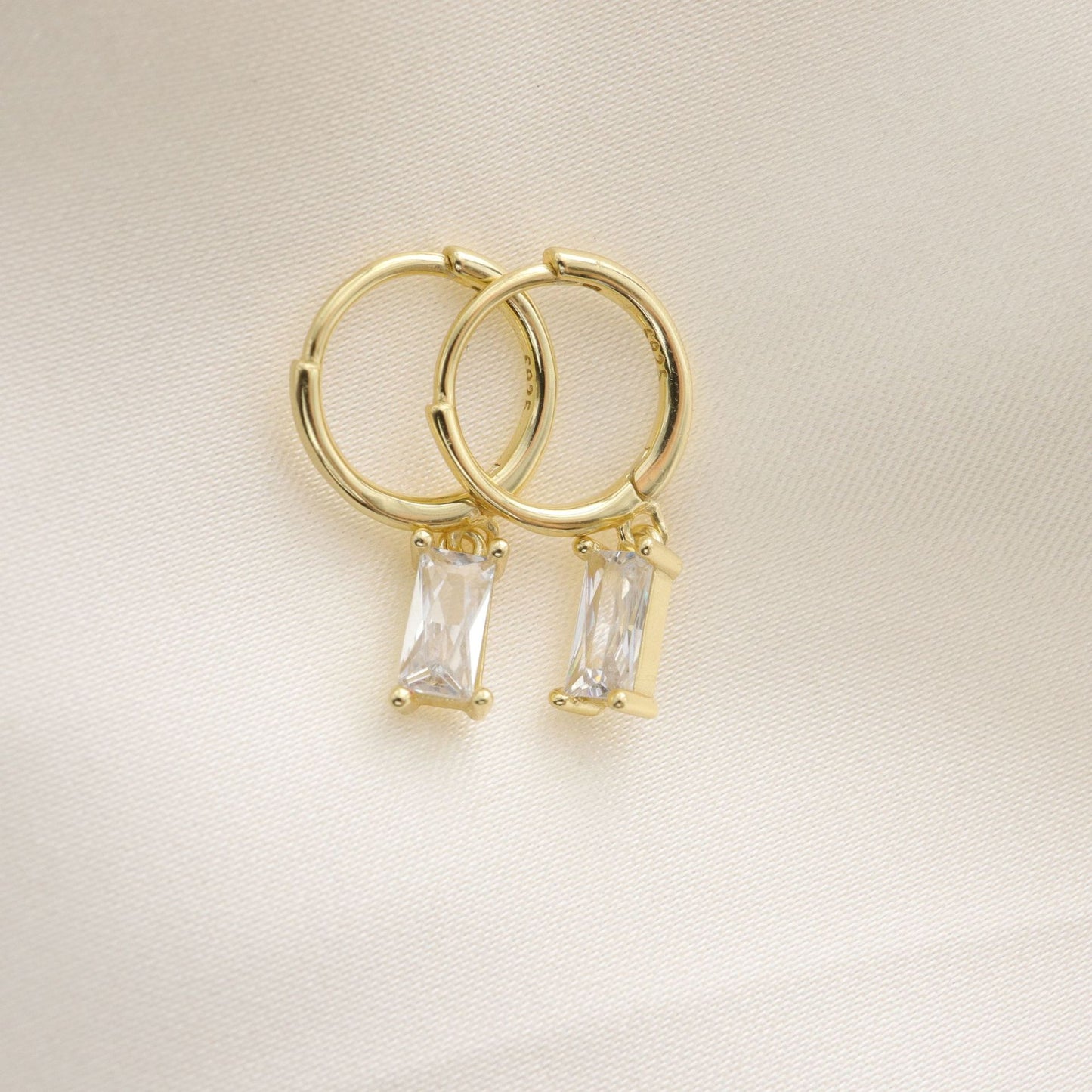 S925 dainty zircon dangling gold earrings™ - Jewelry Bay Store