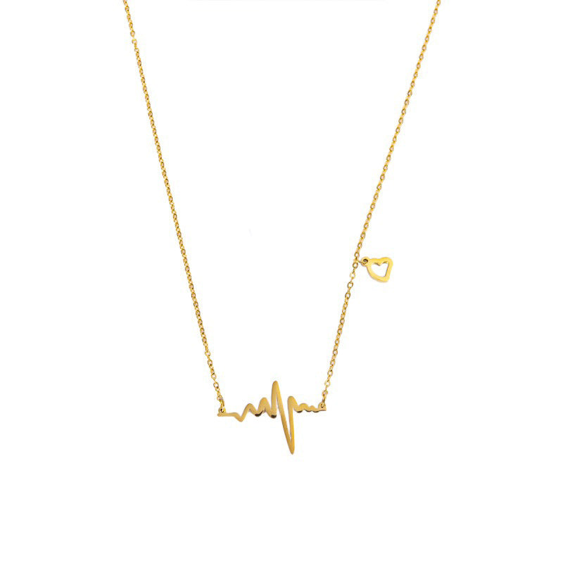 Cardiac rhythm gold Necklace™ - Jewelry Bay Store