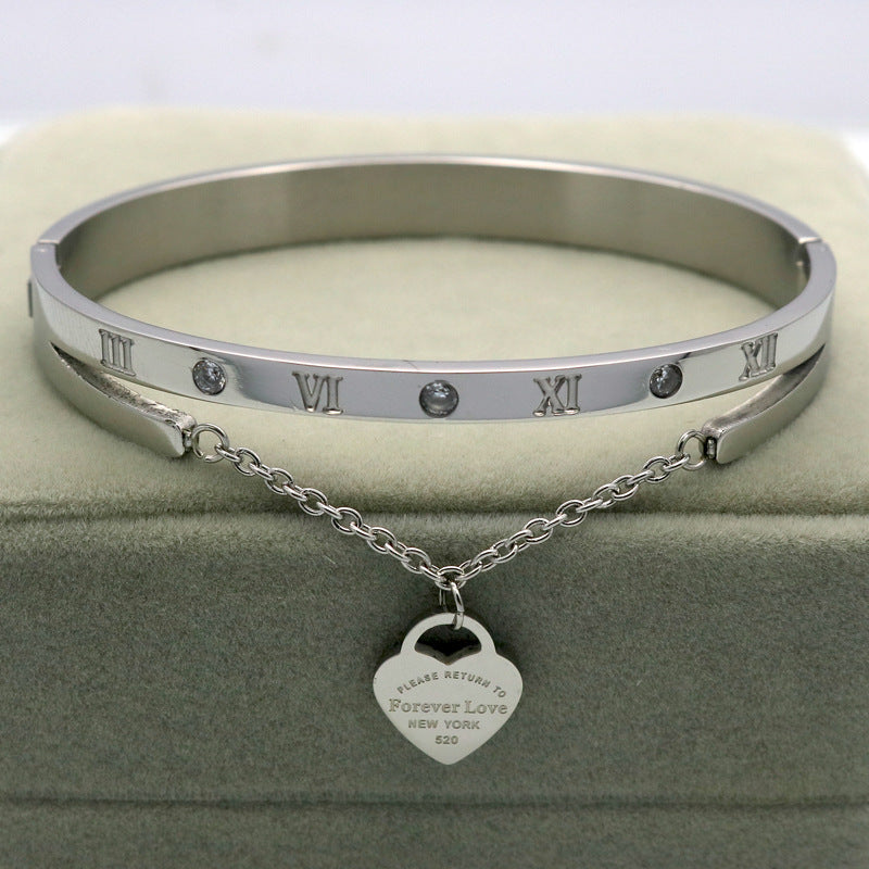 Dainty heart shaped bangle bracelet™ - Jewelry Bay Store