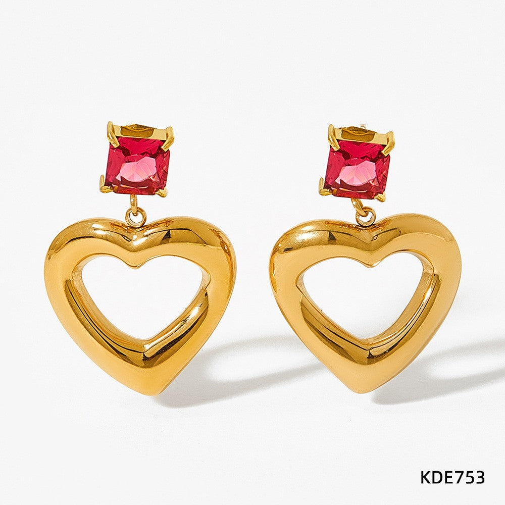 Heart-shaped Luxury Exaggerated Earrings™ - Jewelry Bay Store