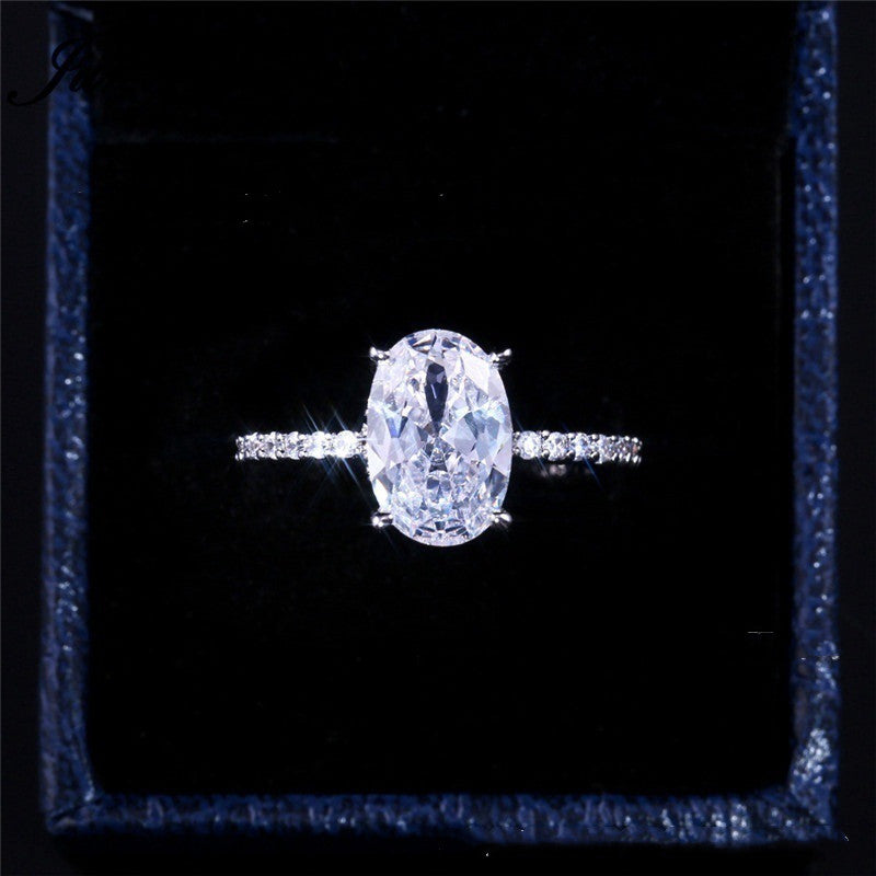 Zircon platinum engagement ring™ - Jewelry Bay Store