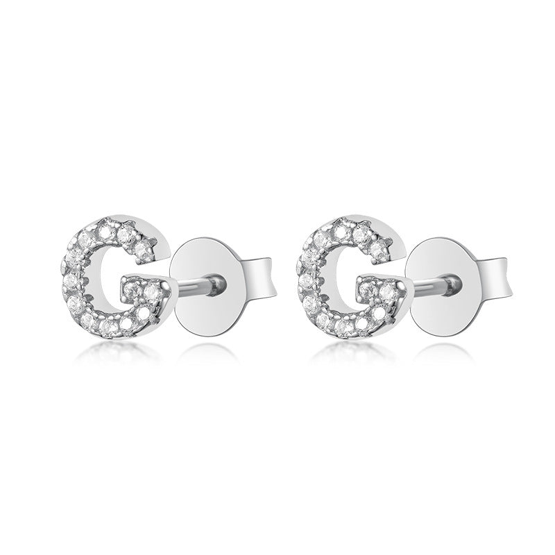 S925 Pure Silver 24 Letters Stud earrings™ - Jewelry Bay Store