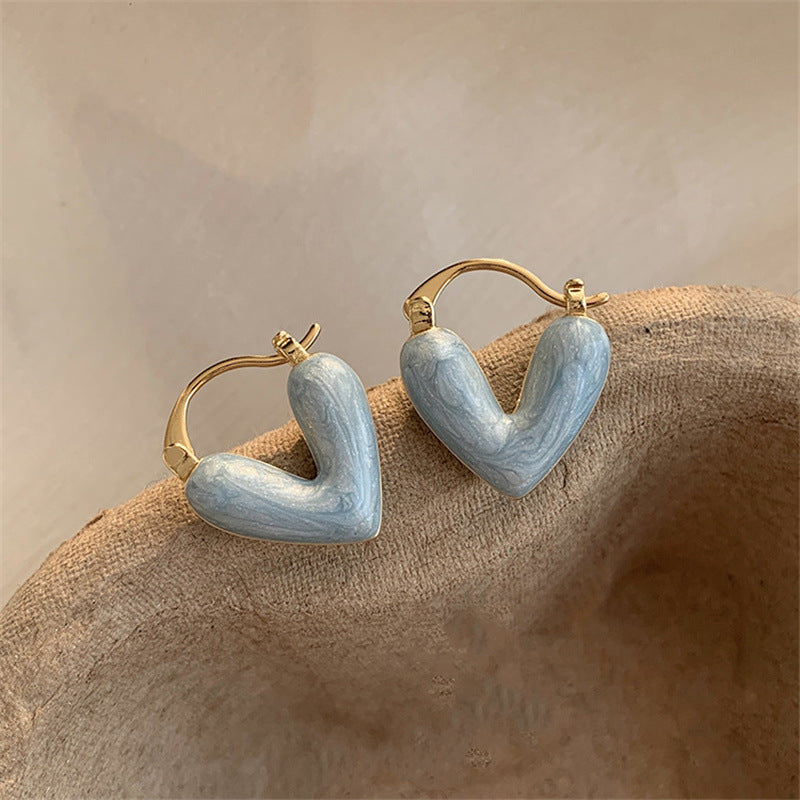 18k Gold-Plated Love Heart Hoop Earrings™ - Jewelry Bay Store