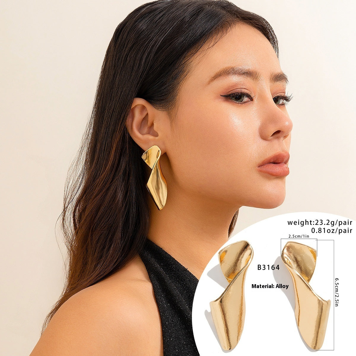 Lustrous Folds Statement Earrings - Jewelry Bay Store