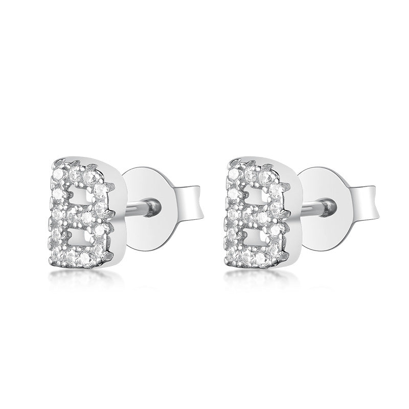 S925 Pure Silver 24 Letters Stud earrings™ - Jewelry Bay Store