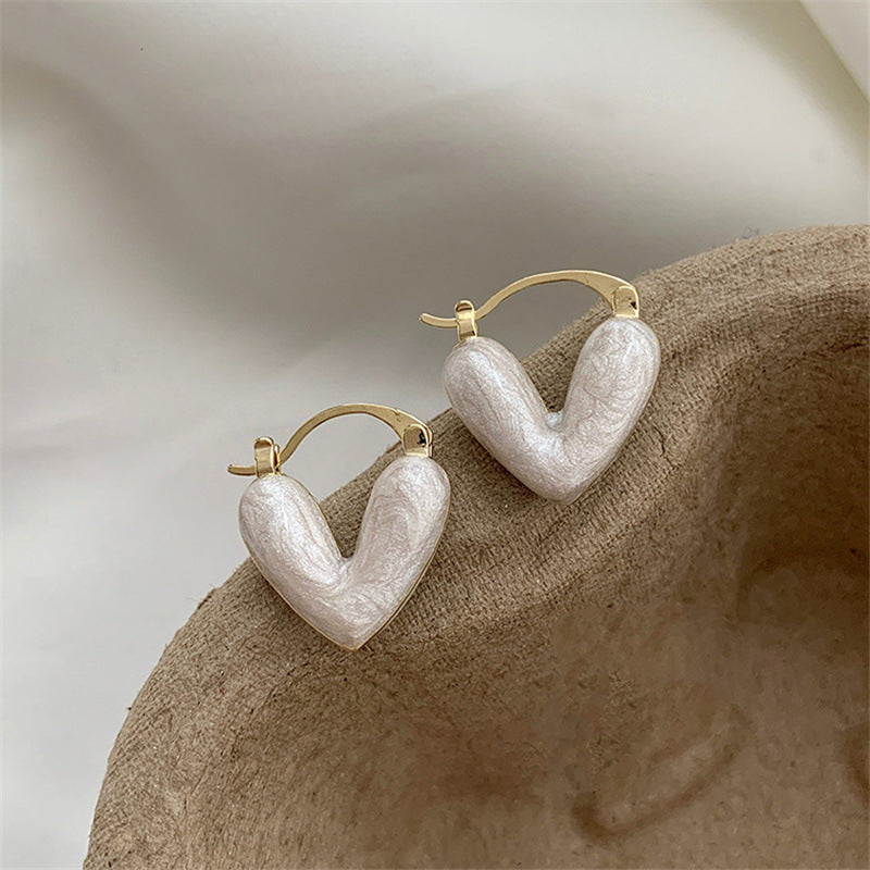 18k Gold-Plated Love Heart Hoop Earrings™ - Jewelry Bay Store