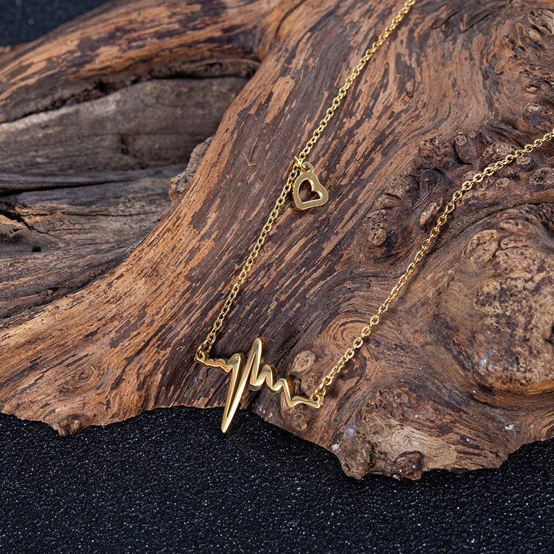 Cardiac rhythm gold Necklace™ - Jewelry Bay Store