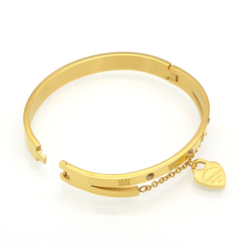 Dainty heart shaped bangle bracelet™ - Jewelry Bay Store