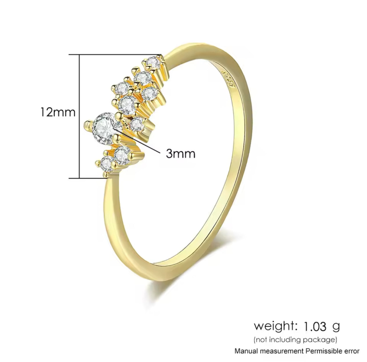 Gold dainty ring for women