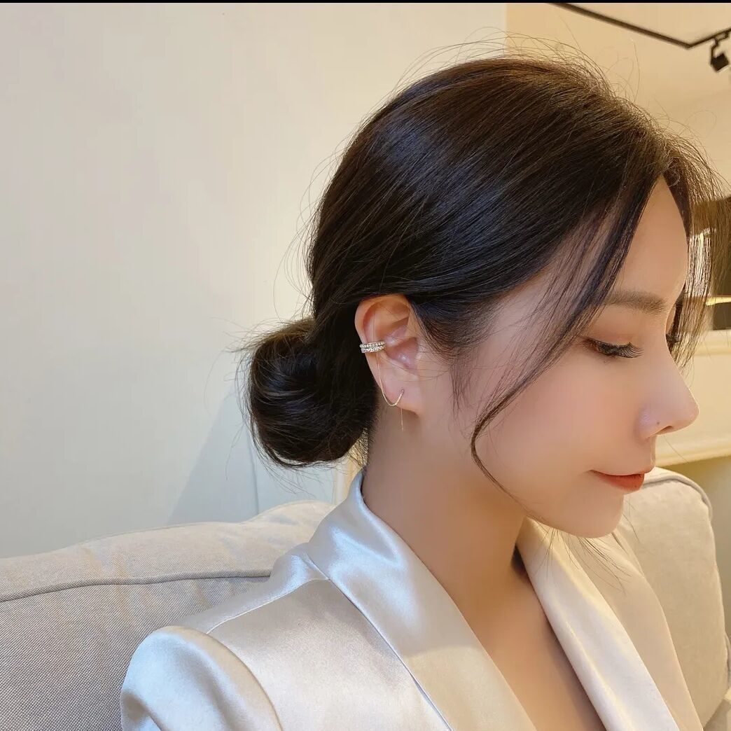 Gold girls no piercing ear cuff earrings for cartilage
