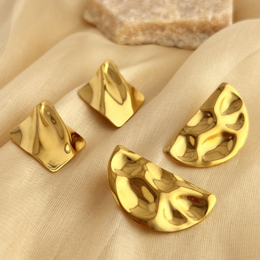 Gold statement earrings wedding