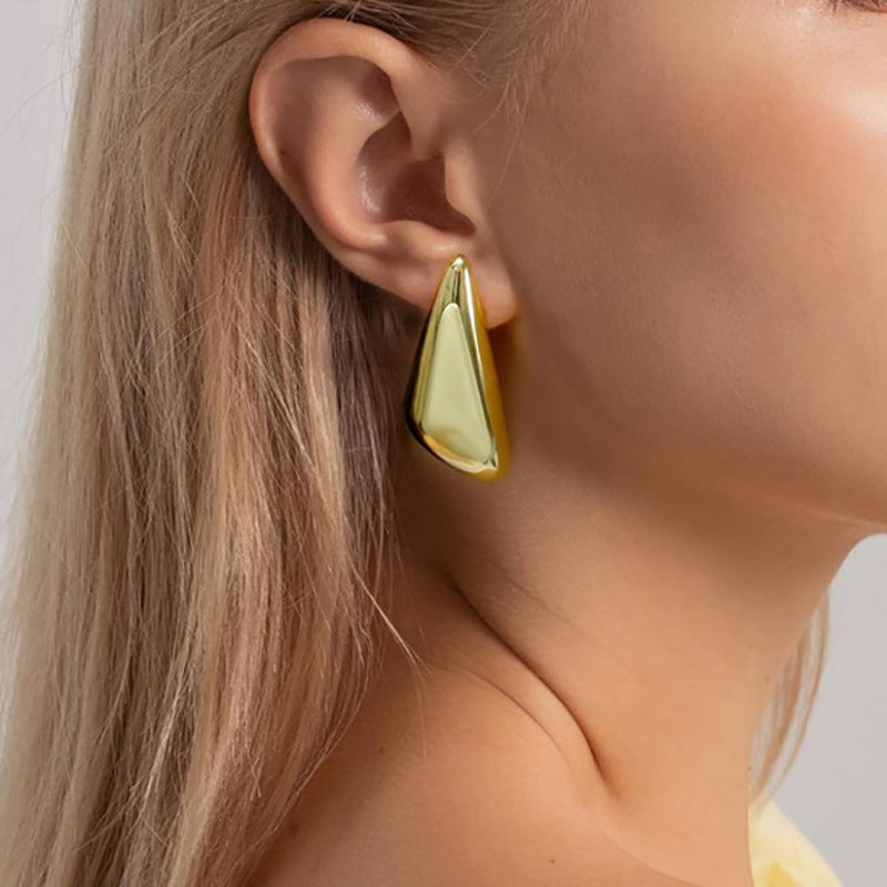 Lustrous Folds Statement Earrings - Jewelry Bay Store