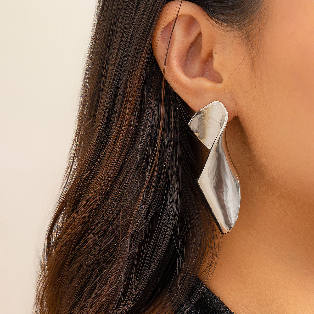 Lustrous Folds Statement Earrings - Jewelry Bay Store