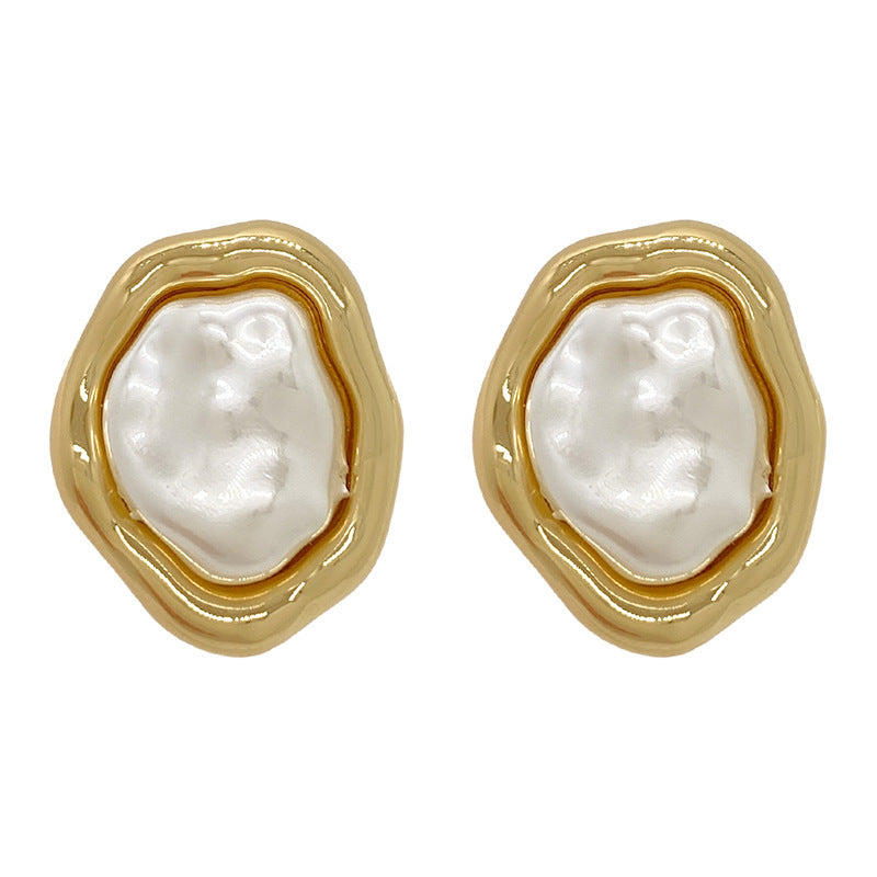 Real pearl earrings gold 14k
