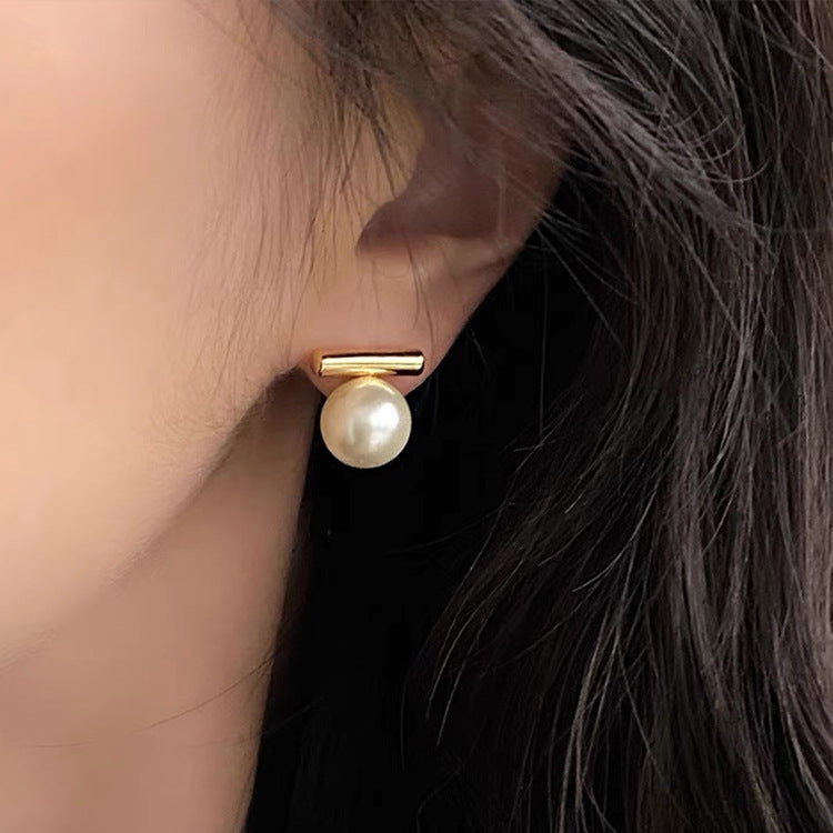 Stud women natural pearl earrings gold 14k
