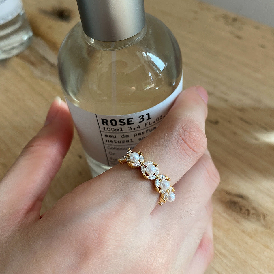 Vintage Pearl Ring Gold