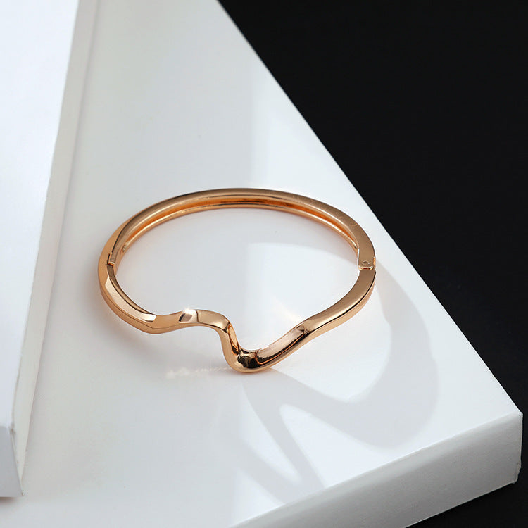 Women cuff bangle bracelets gold 14k