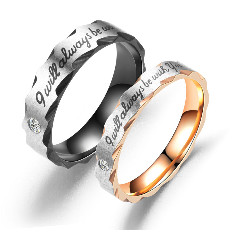 Women gold matching promise rings for couples