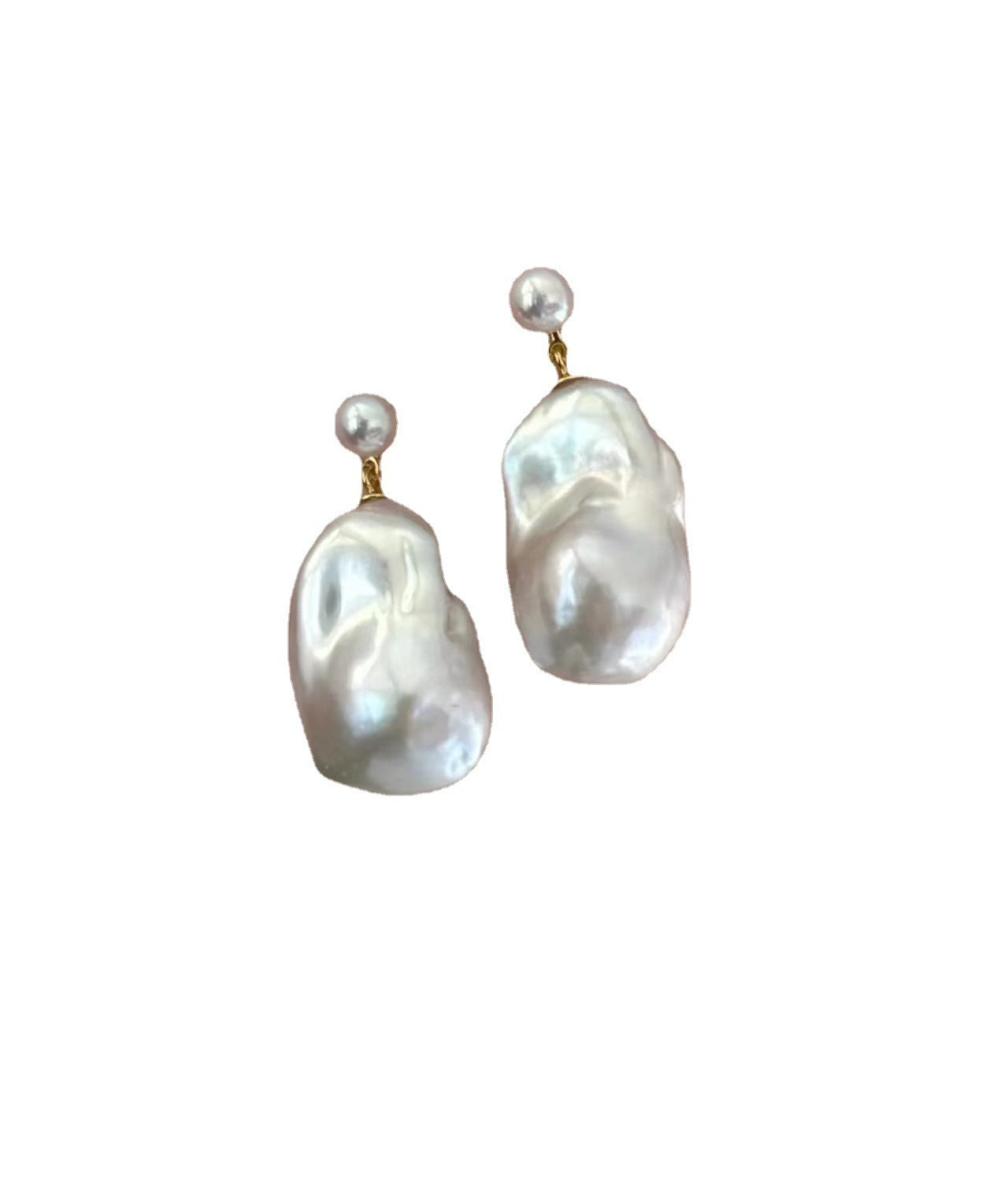 Women natural pearl earrings antique
