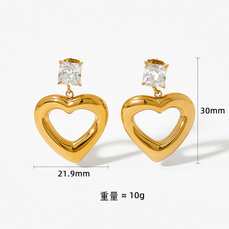 Heart-shaped Luxury Exaggerated Earrings™ - Jewelry Bay Store