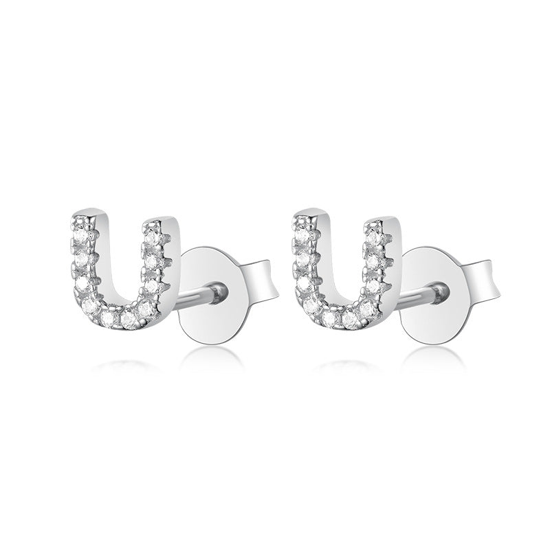 S925 Pure Silver 24 Letters Stud earrings™ - Jewelry Bay Store