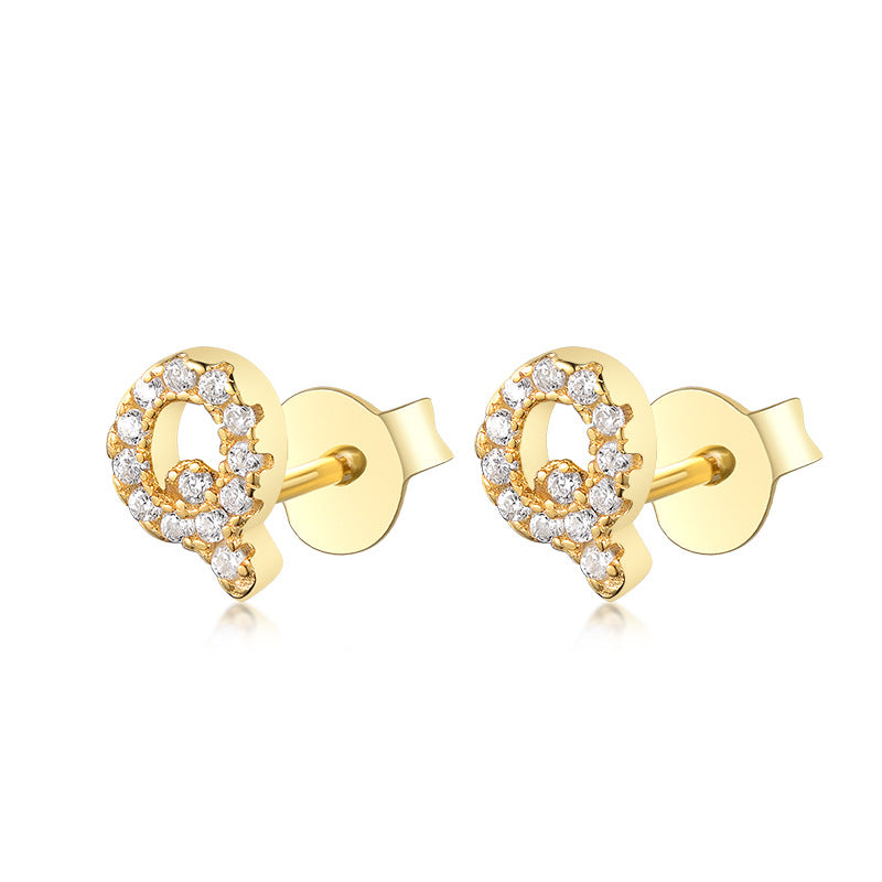 S925 Pure Silver 24 Letters Stud earrings™ - Jewelry Bay Store