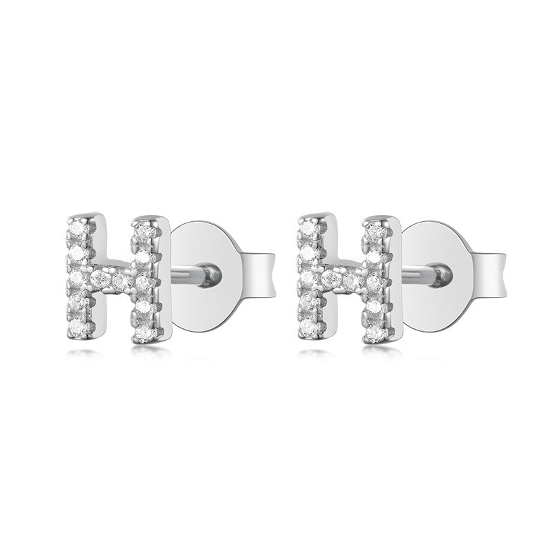 S925 Pure Silver 24 Letters Stud earrings™ - Jewelry Bay Store